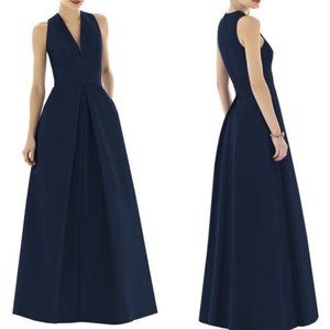 Alfred Sung Dupioni Gown Midnight